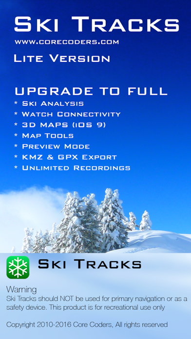 Ski Tracks Lite iPhone app afbeelding 5