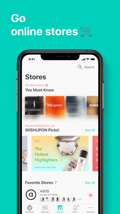 WISHUPON - A Universal Shopping Wishlist screenshot