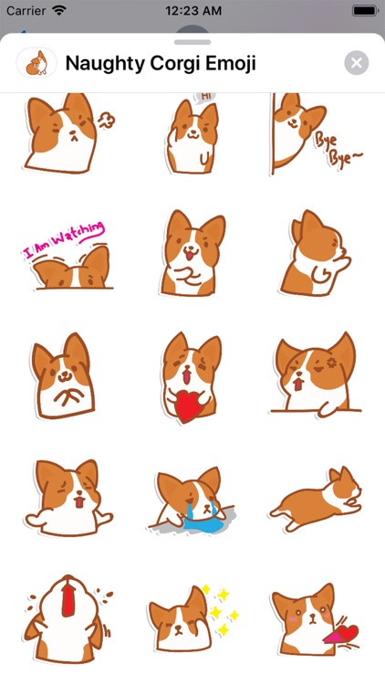 Naughty Corgi Emoji screenshot-3