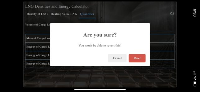 LNG Densities and Energy calc(圖6)-速報App