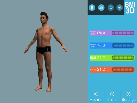 BMI 3D (Body Mass Index 3D) screenshot 3