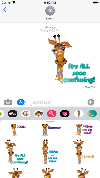 Giraffe Rainbow Text