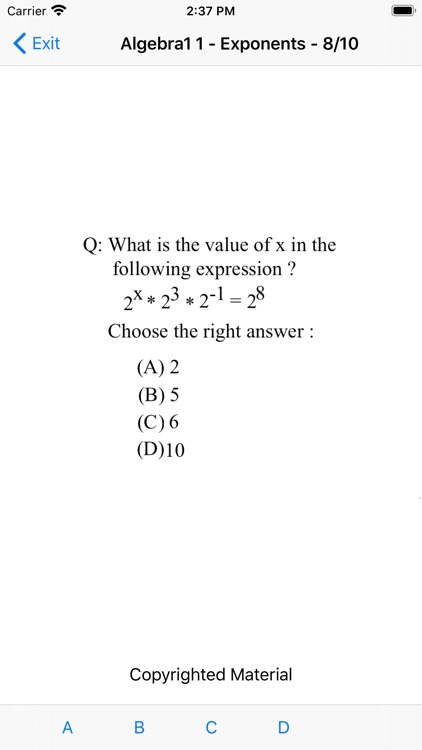 Algebra 1 - Exponents screenshot-5