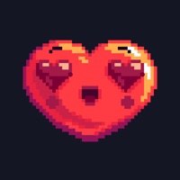 Red and Gold Pixel Heart