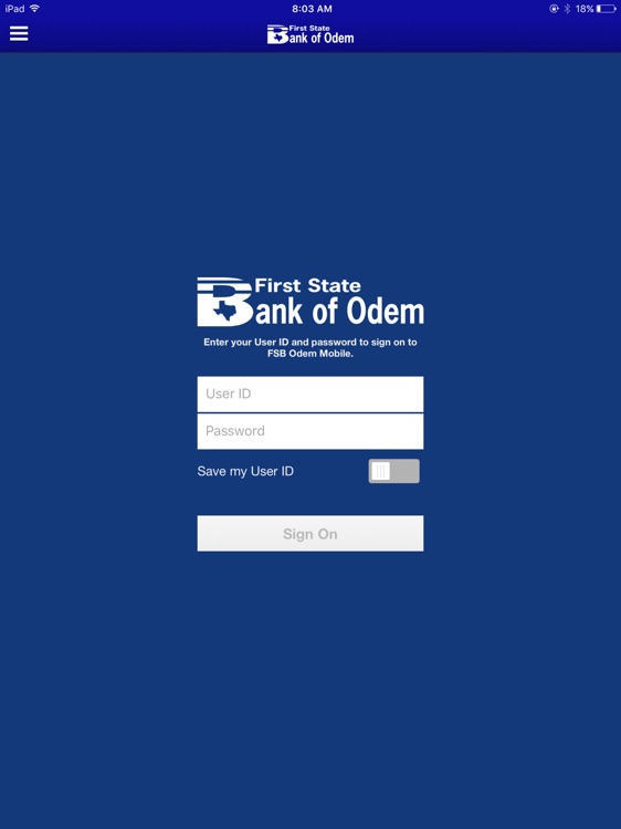 FSB Odem Mobile for iPad