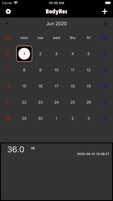 BodyRec - 毎日の体温記録 screenshot 3