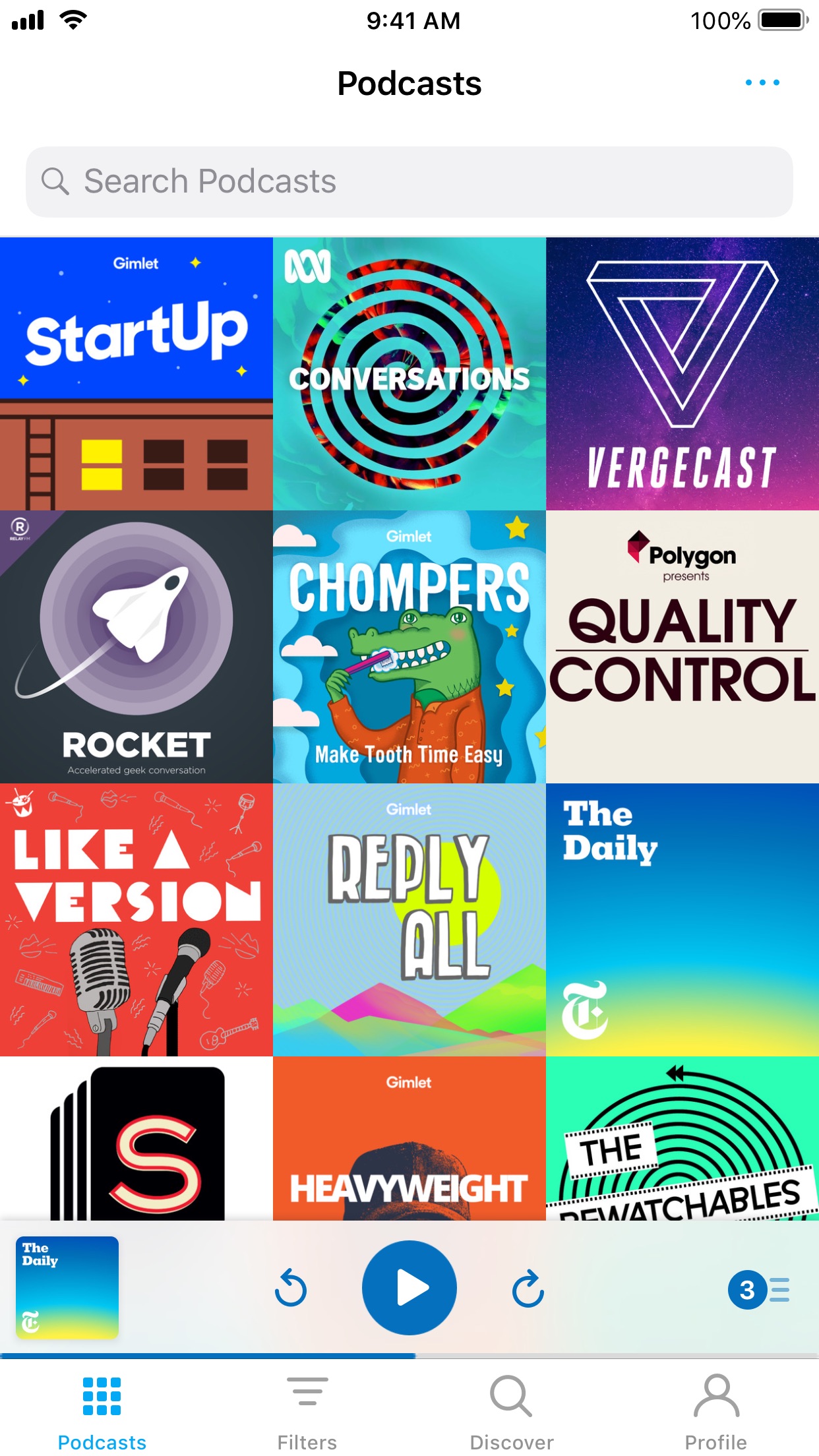 Screenshot do app Pocket Casts