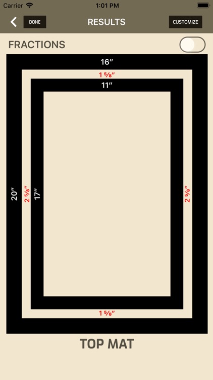 iWasFramed Matting Calculator screenshot-4