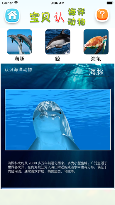 认海洋动物 screenshot 2