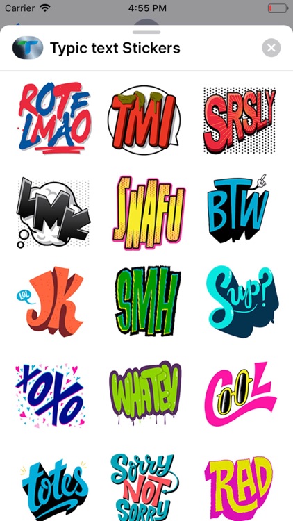 Typic Text Stickers screenshot-3