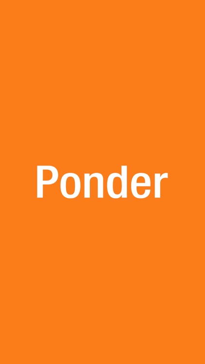 Ponder - Let Friends Decide