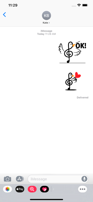 Animated Treble Clef Bird