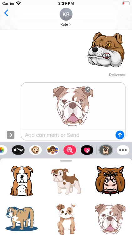 Lazy Bulldog Stickers