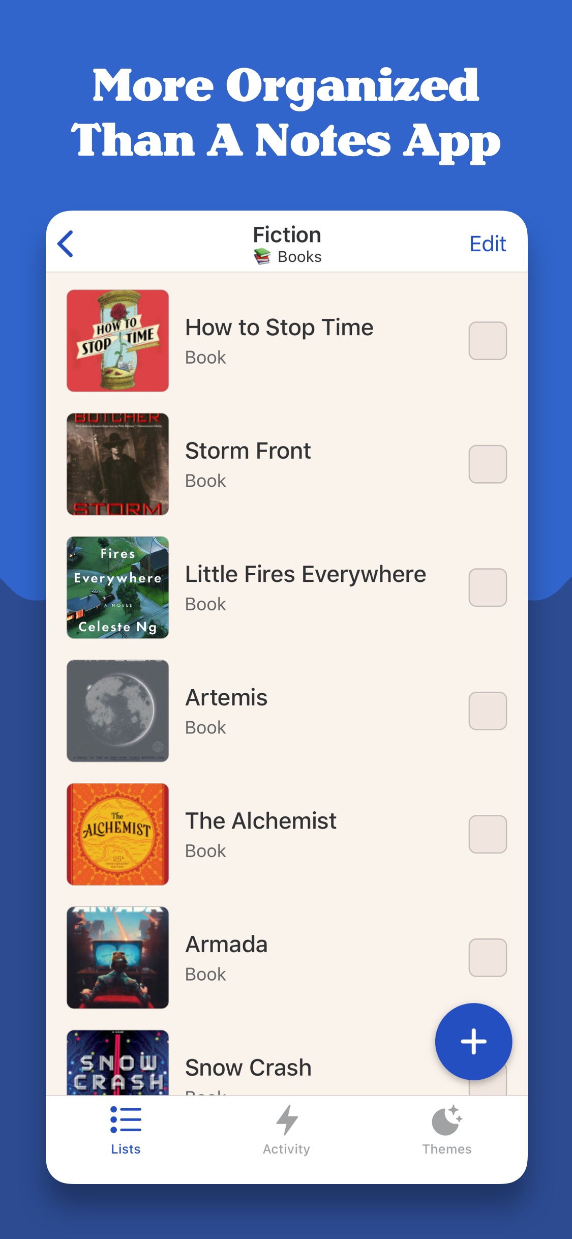 Screenshot do app Sofa: Downtime Organizer