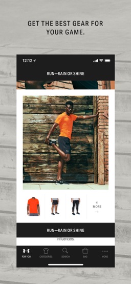 Under Armour app screenshot