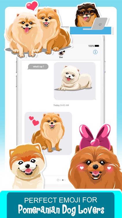 Pomeranian Dog Emoji Stickers screenshot-0