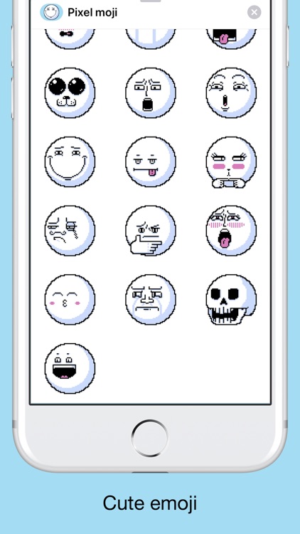 Pixel emoji - smiley stickers