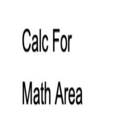 Calc For Math Area