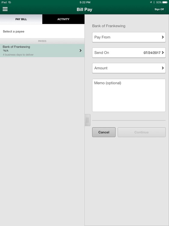 Bank of Frankewing for iPad screenshot-4