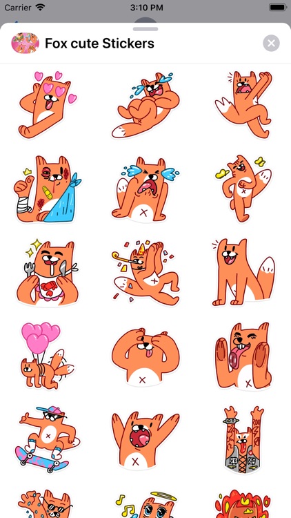 Cute Fox Stickers HD