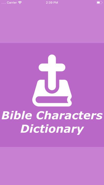 Bible Characters - Dictionary