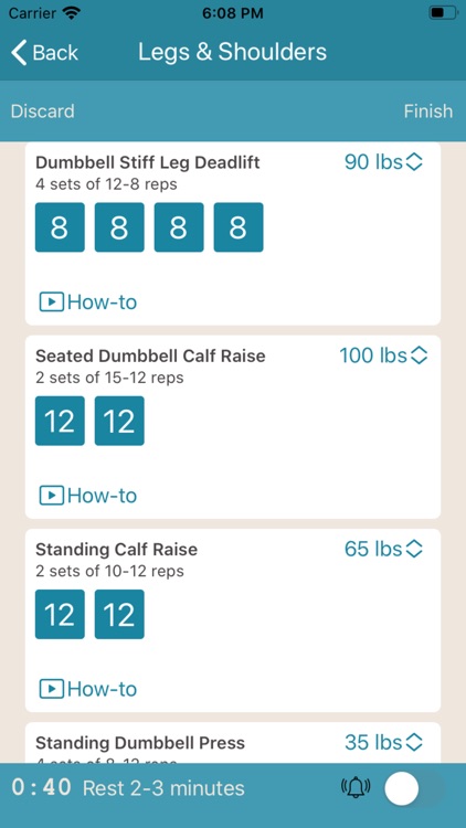 Dumbbell Split Workout