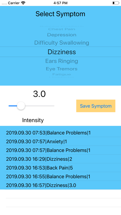 Chiari Symptom Tracker screenshot 2