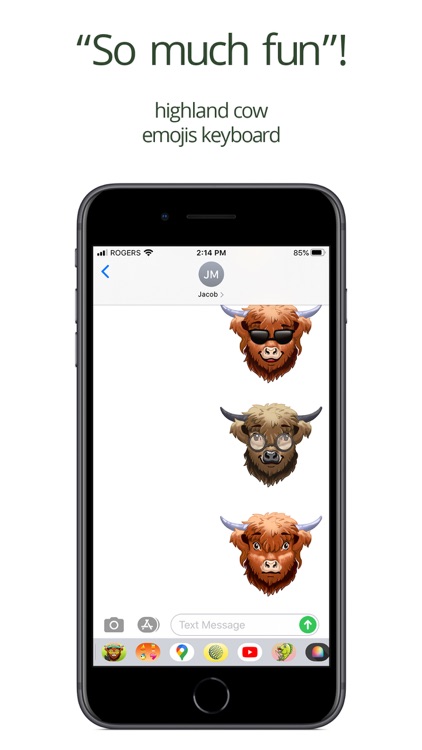 Highland Cow Emojis Keyboard