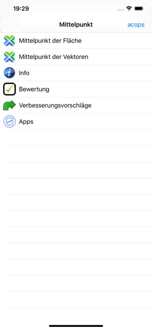 Mittelpunkt Im App Store