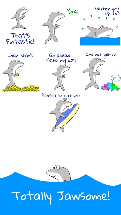 Shark Puns Animated Stickers