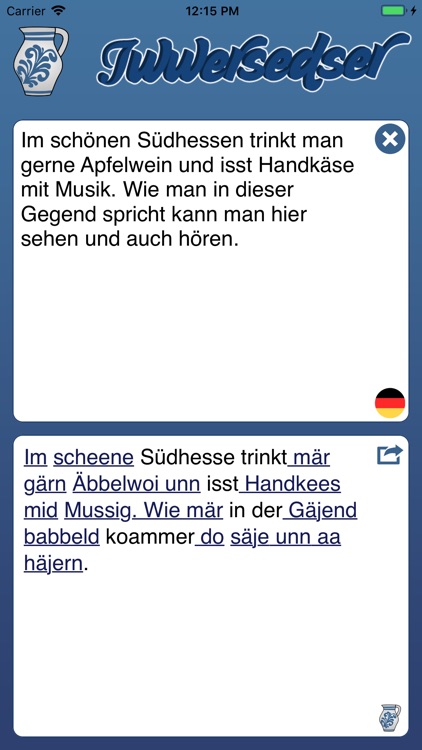 Iwwersedser - Hessisch Babbeln