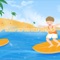 In the game, you will play as a surfer surfing on the beach