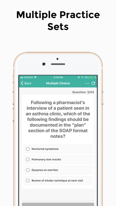 Pharmacist PEBC Practice Test screenshot 2