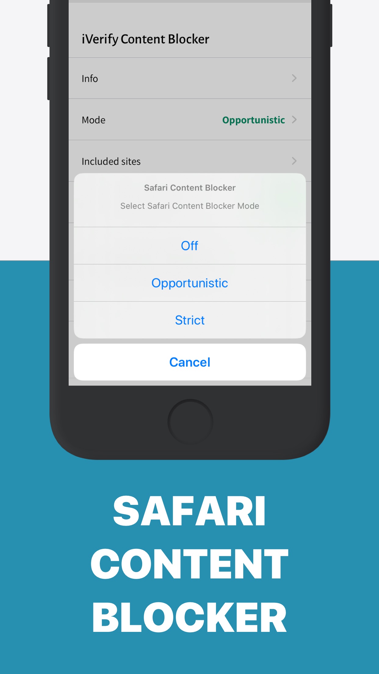Screenshot do app iVerify. - Secure your Phone!