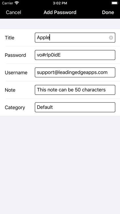 iPW Password Warehouse