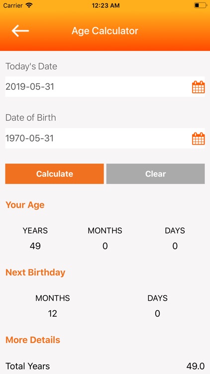 Age Calculator 2019