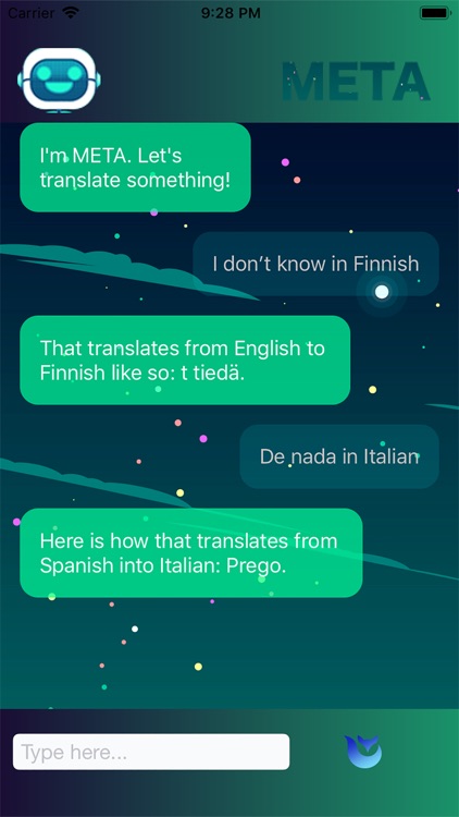 META The Translator Chatbot