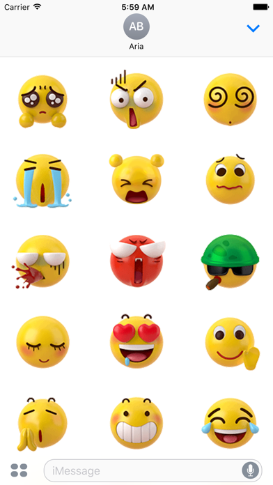Animated New 3D Emoticon Emoji screenshot 2