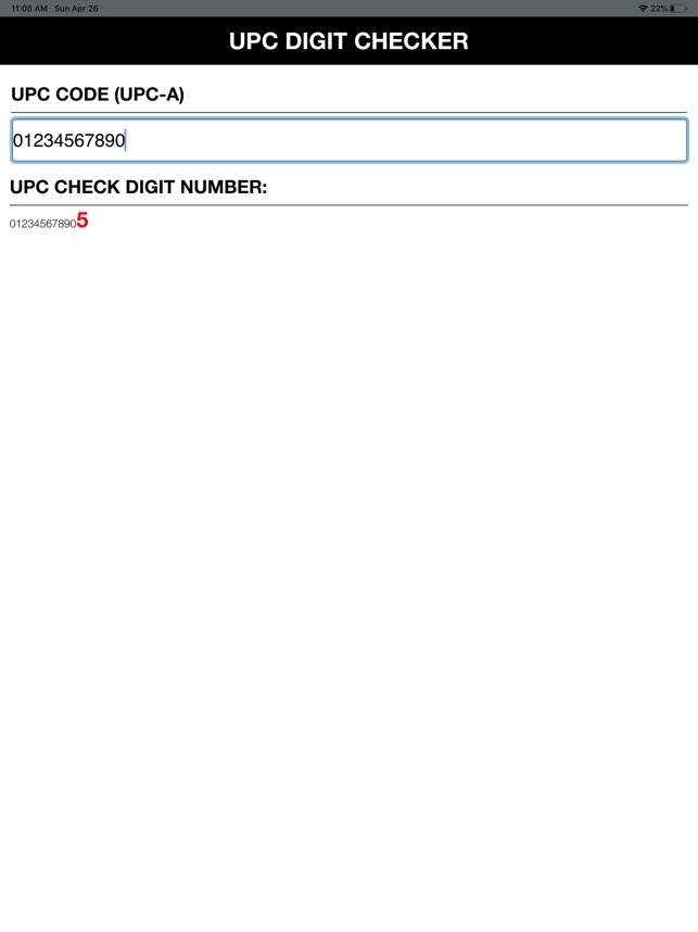 App Store에서 제공하는 Upc Digit Checker