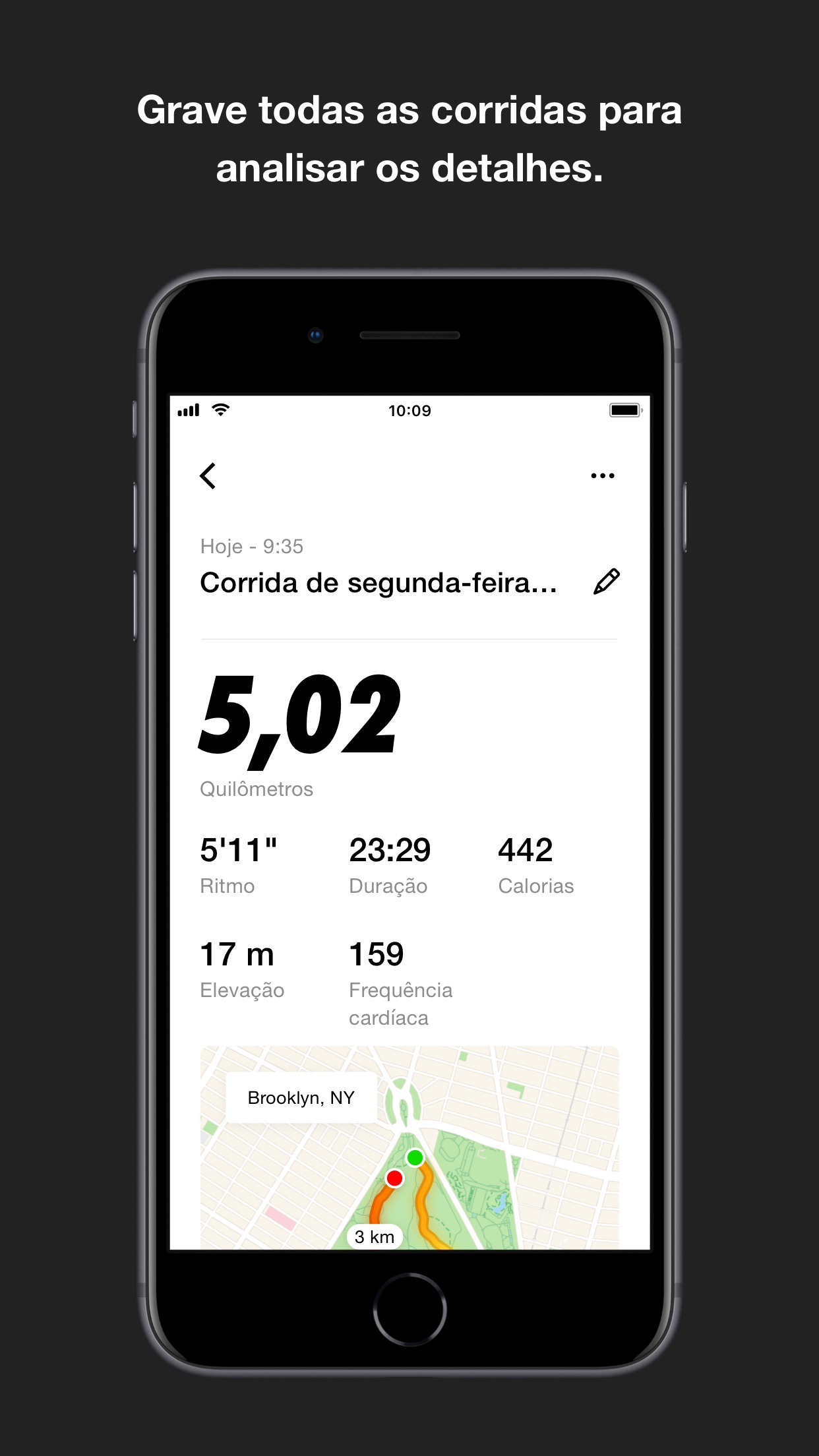 Screenshot do app Nike Run Club