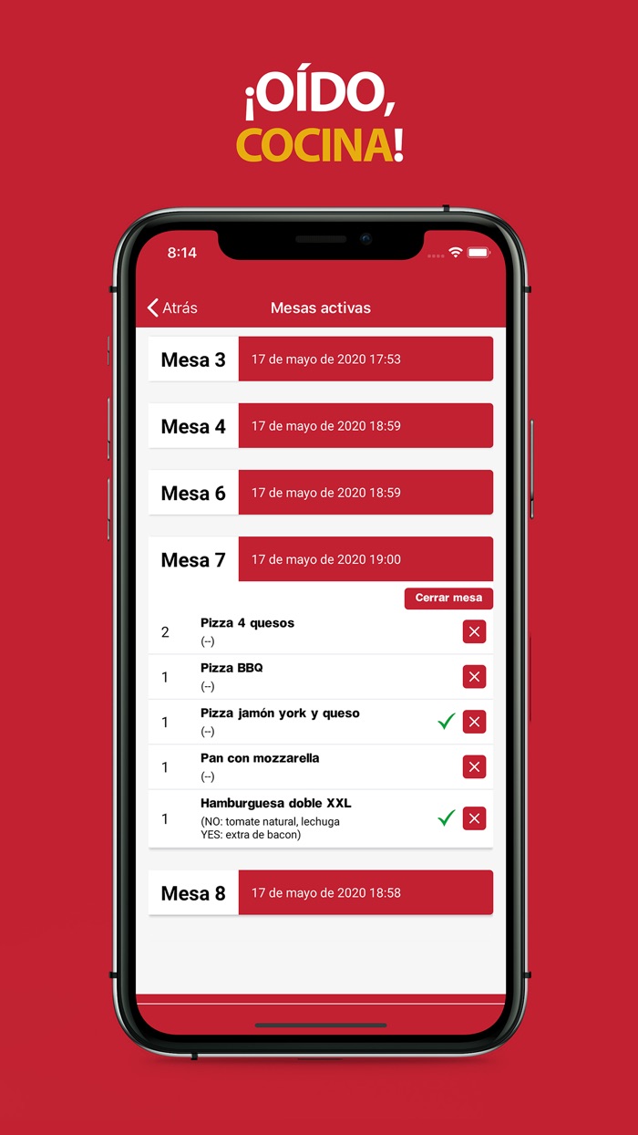 OrderEat - Carta de comida