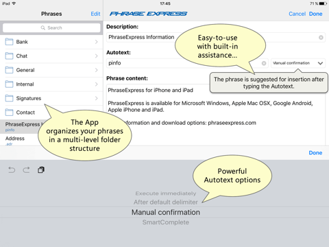 Text Expander PhraseExpress screenshot 2