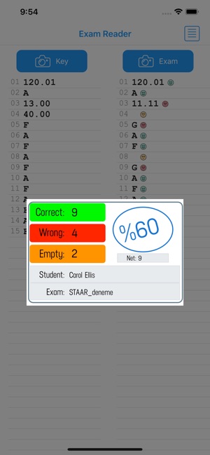 Exam Reader-Optical Test Grade