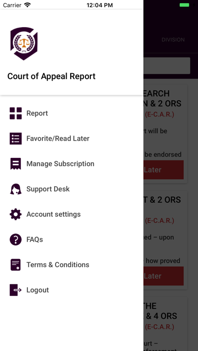 E-Court of Appeal Reports screenshot 2