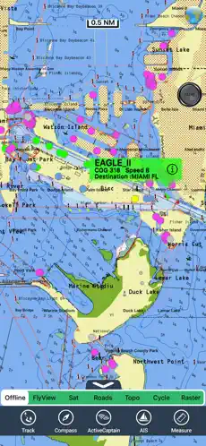 Captura 3 AIS Map : Marine & Lake charts iphone