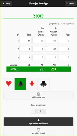 Game screenshot Klaverjas Score App apk