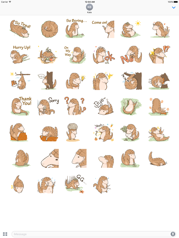Screenshot #5 pour Cute Pangolin Emoji Sticker