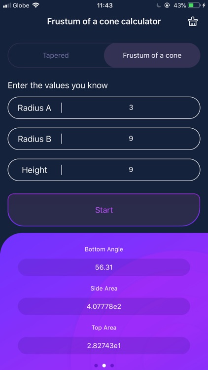 Cone Parameter Calculator screenshot-5