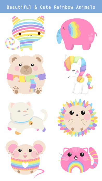 Rainbow Animal Stickers screenshot 2