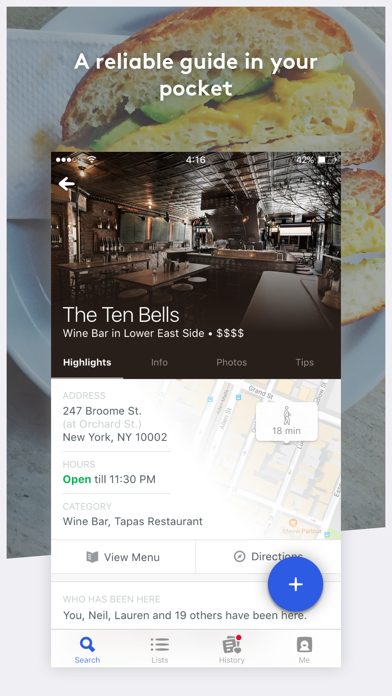 Foursquare City Guide review screenshots